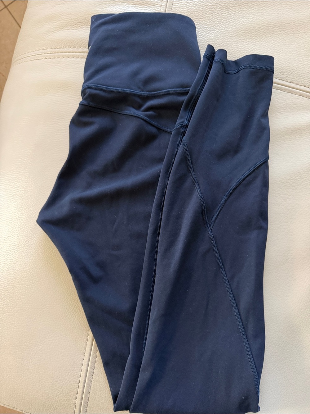 Women Navy High-Waist Active Leggings